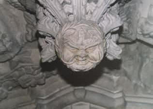 A Green Man at Rosslyn Chapel, near Edinburgh.